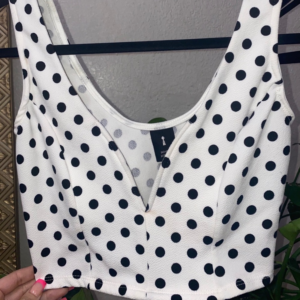 Polka dot crop top